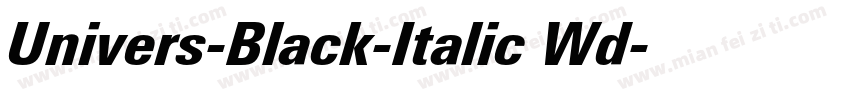 Univers-Black-Italic Wd字体转换
